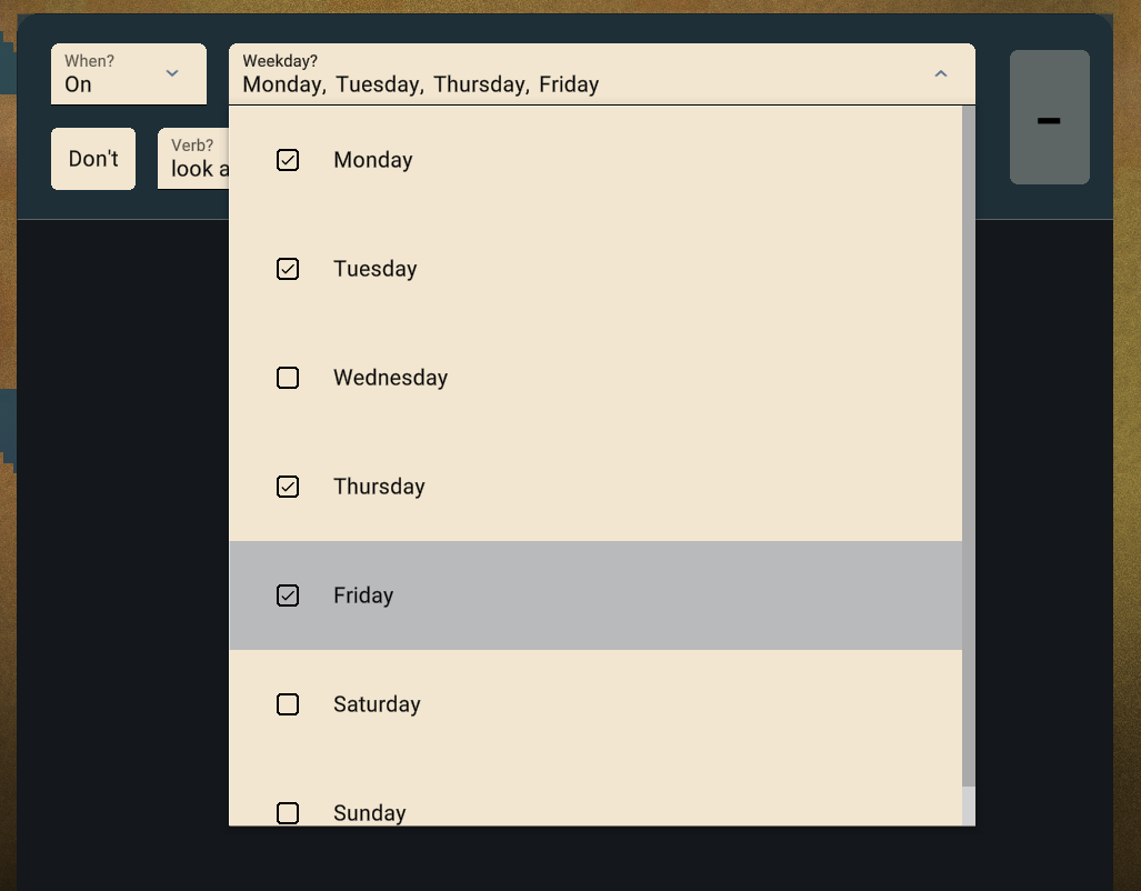 Containment Procedure Menu