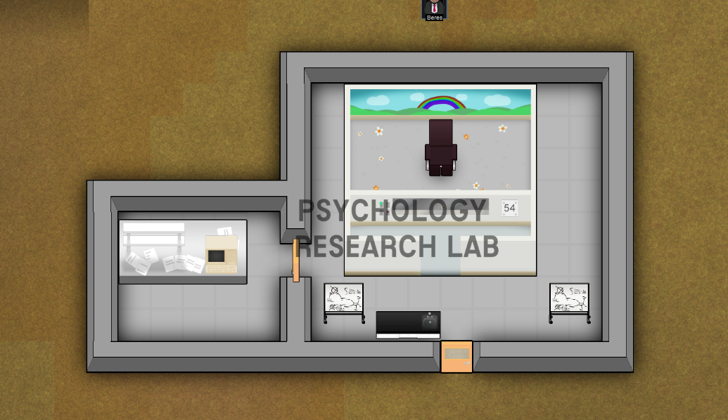 in game image of behavioural study booth