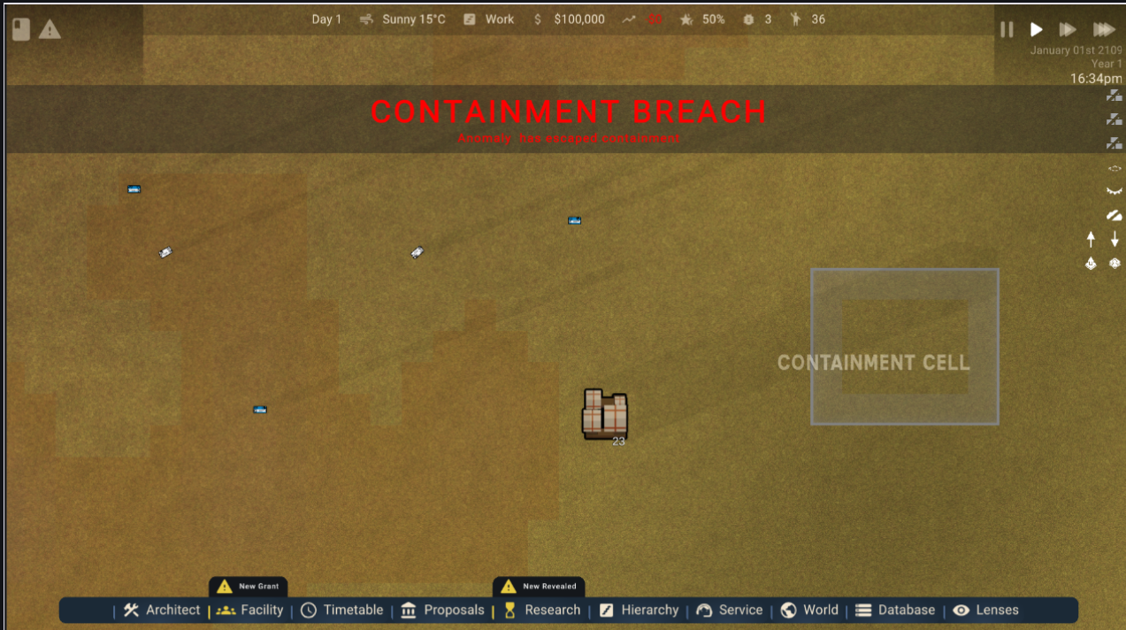 Containment breach alert text