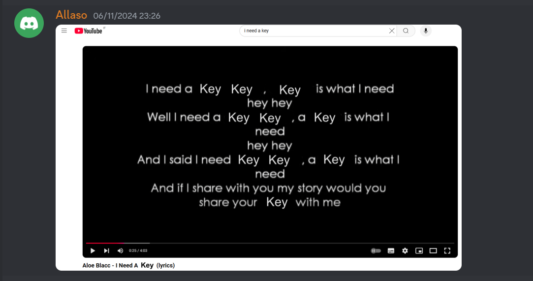 Key lyrics meme