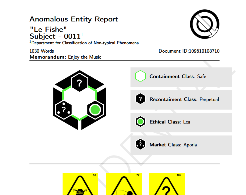 Le Fishe anomaly document